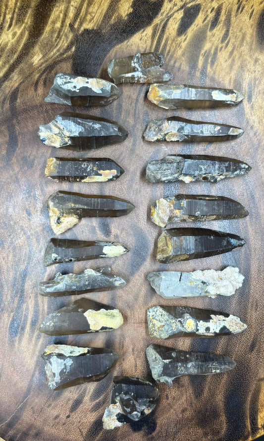 Smoky Quartz w/ Hyalite Opal (medium)